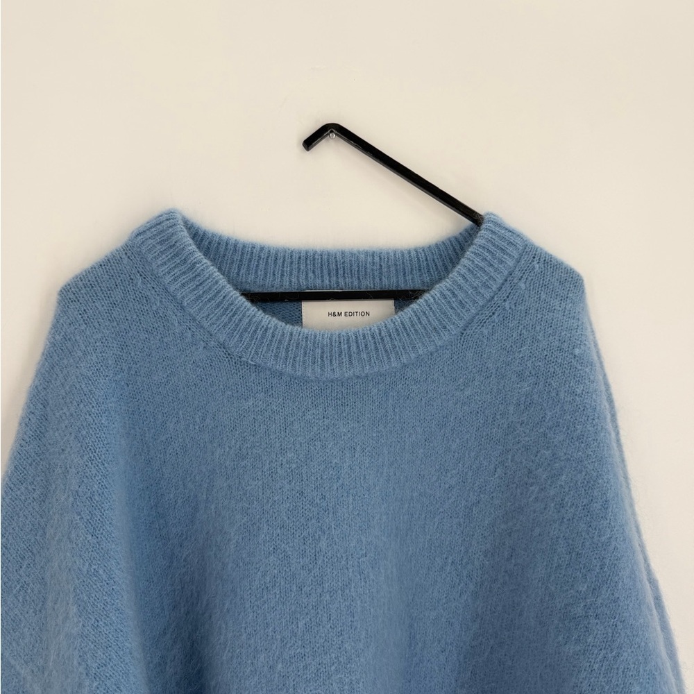 H&M Edition Premium Mohair Wool Blend Oversized Sweater In Sky Blue